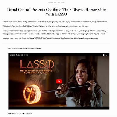 Dread Central Presents Continue Their Diverse Horror Slate With LASSO